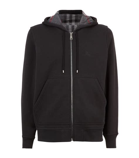 black burberry hoodie men|Burberry zipped hoodie.